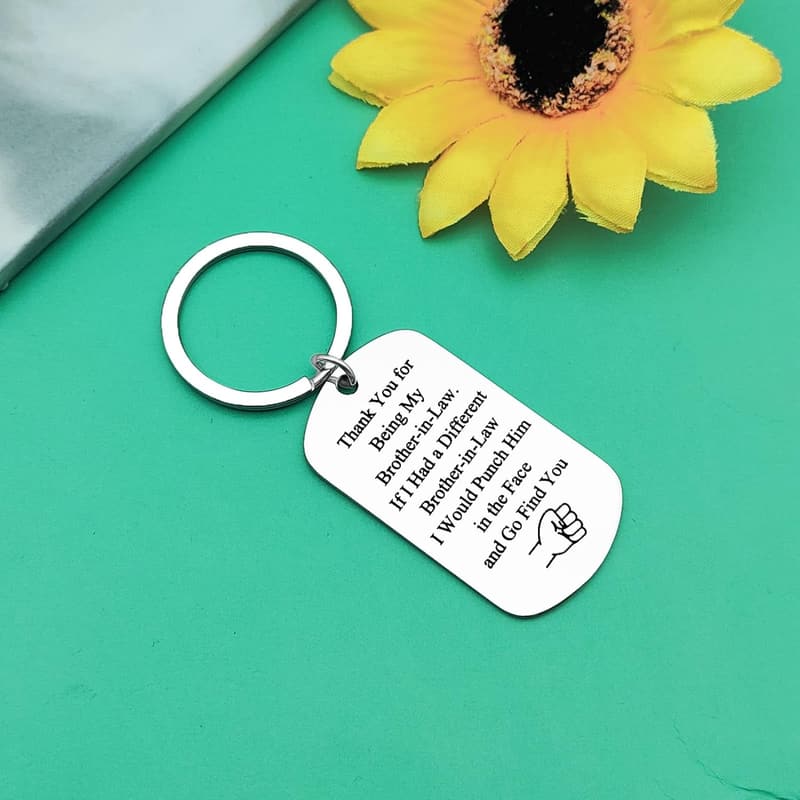 Brother-in-Law Wedding Keychain Gift for Men