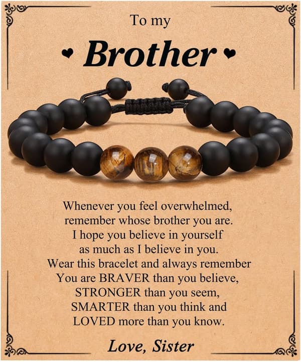 Men's Natural Stone Bracelet - Perfect Gift for Graduation or Birthday