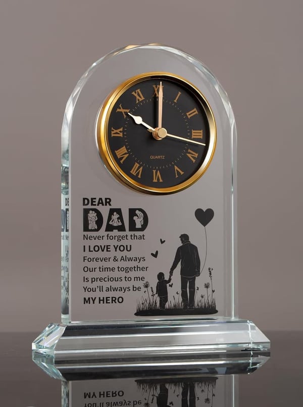 Elegant Desk Clock for Dad - Unique Birthday & Valentine's Gift