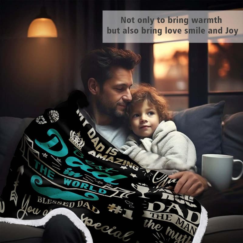 Coolest Dad Birthday Gift - Sherpa Wearable Blanket Hoodie