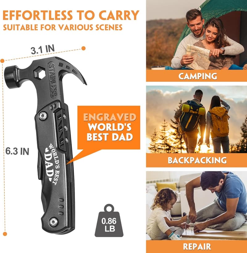 Father's Day Multitool Hammer Gift for Dad