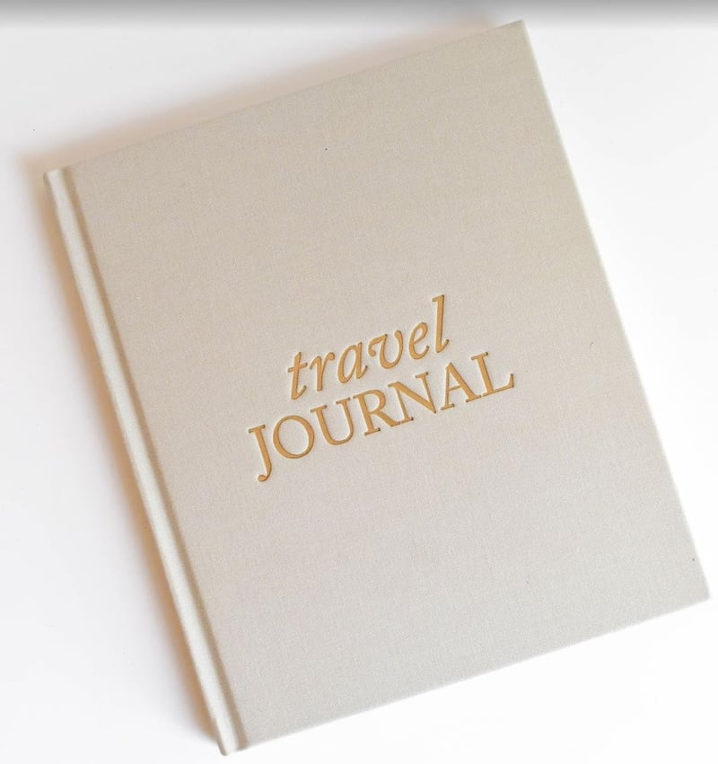 Travel Journal - Elegant Linen Hardcover for Up to 15 Trips