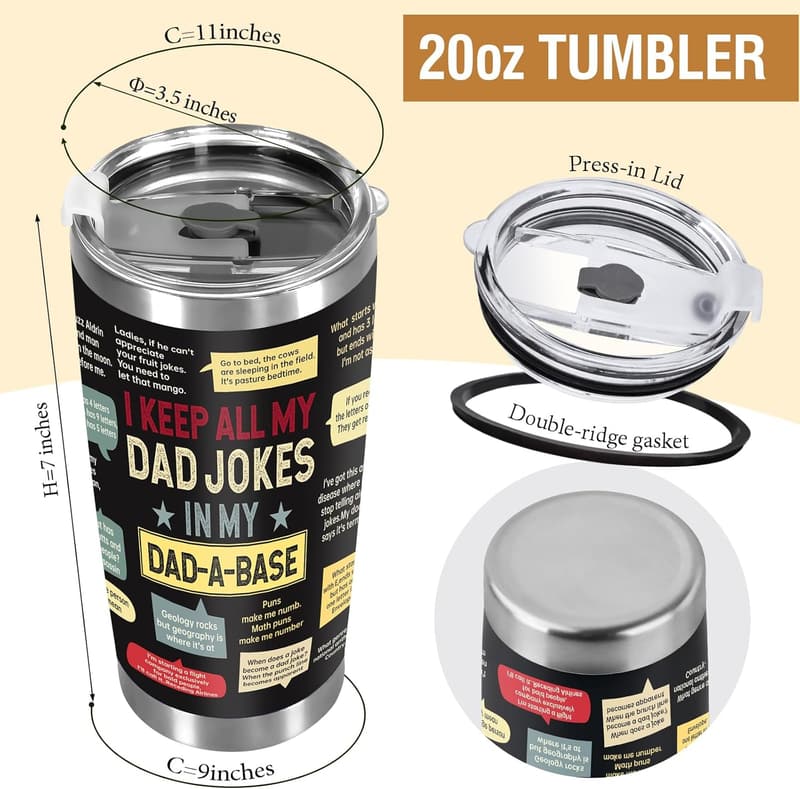 Funny Dad Joke 20oz Tumbler - Great for Father's Day Gifts