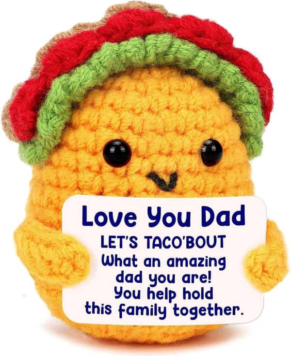 Happy Birthday Dad Gift - Handmade Crochet Taco Present
