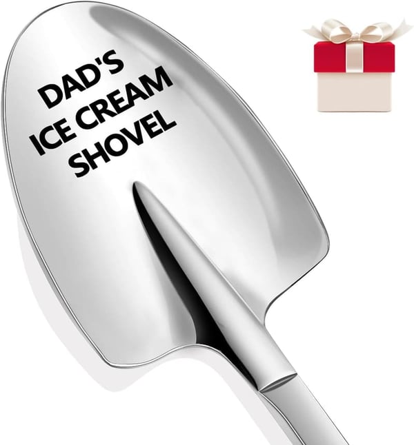 Funny Engraved Stainless Steel Ice Cream Shovel for Dad
