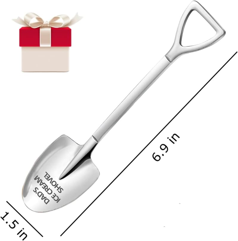 Funny Engraved Stainless Steel Ice Cream Shovel for Dad