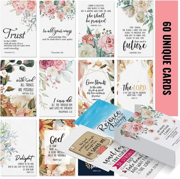 Inspirational Mini Scripture Cards for Women's Devotional