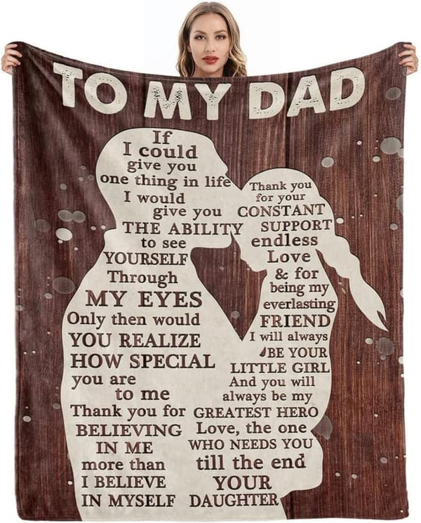 Father's Day Throw Blanket for Dad - Healing Thoughts 60