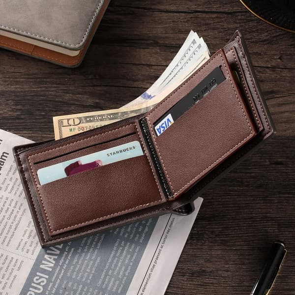 Personalized Photo Wallet for Dad - Custom Engraved Bifold