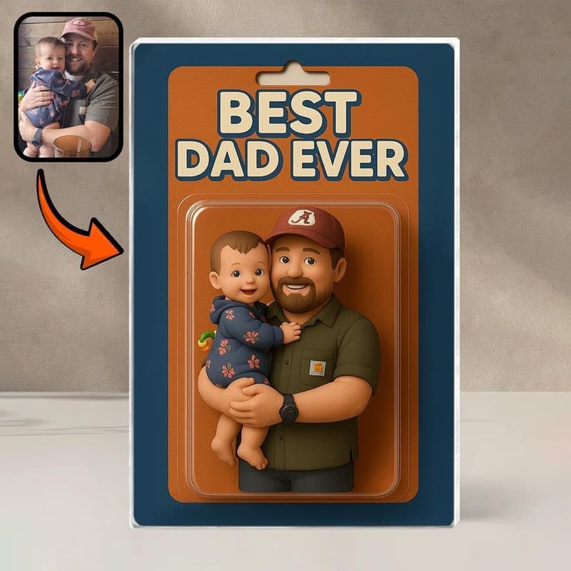 Father's Day 2025 Personalized 3D Acrylic Dad Figure