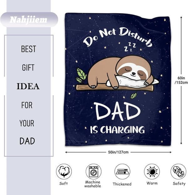 Happy Birthday Dad Throw Blanket - Best Daddy Ever 50