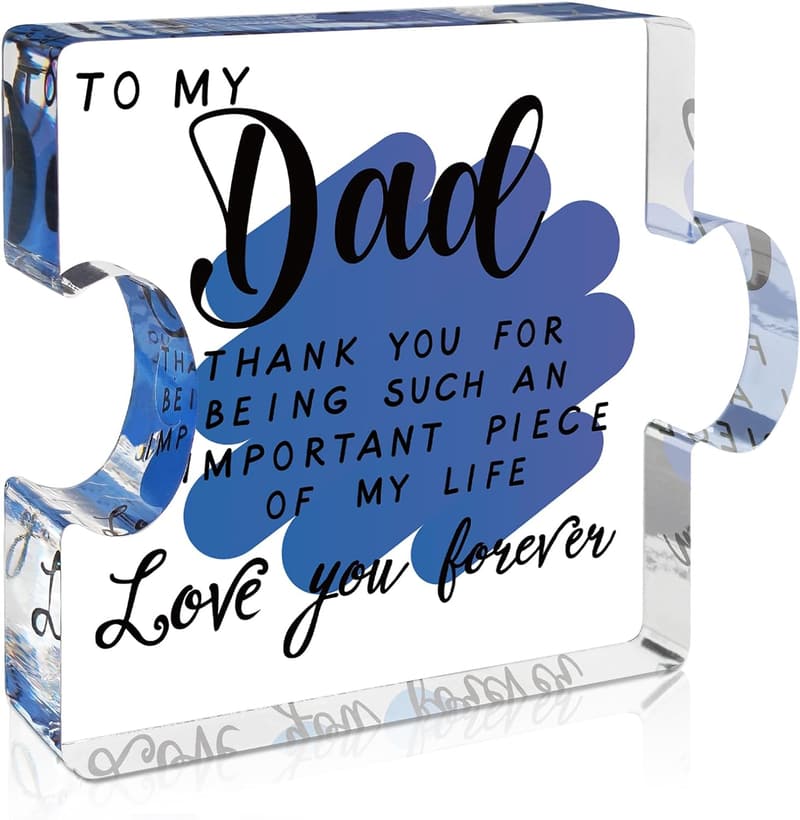 Unique Dad's Acrylic Block Puzzle - Perfect Gift for Father's Day
