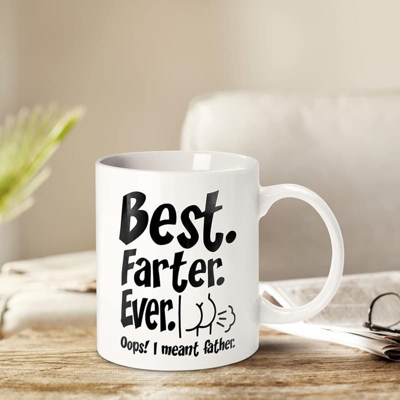 Funny Father's Day Ceramic Coffee Mug - 11oz Gift for Dad