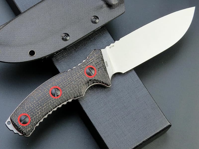 Eafengrow EF138 Fixed Blade Knife with N690 Steel and Micarta Handle