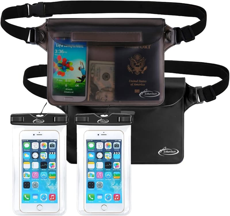 Waterproof Fanny Pack Set for Snorkeling & Beach Activities