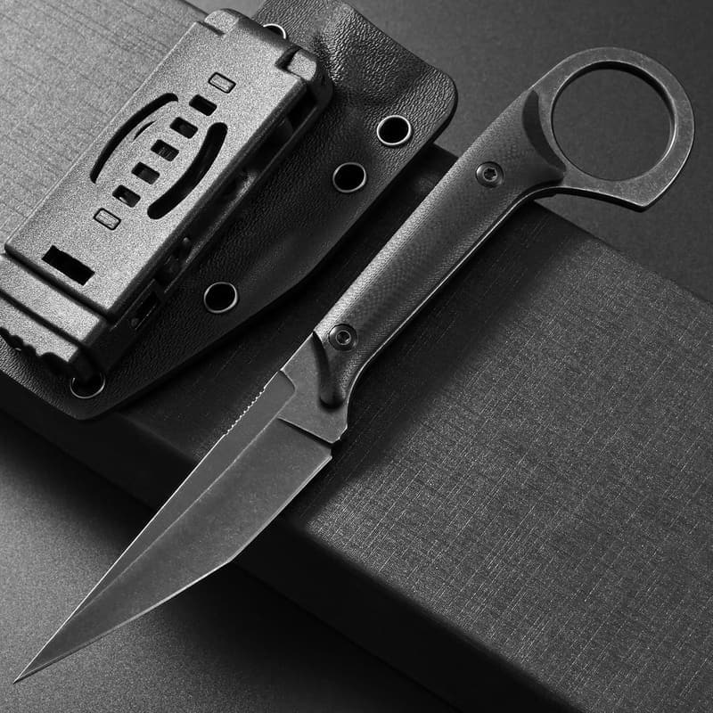 D2 Blade G10 Handle Fixed Blade Knife for Outdoor Survival