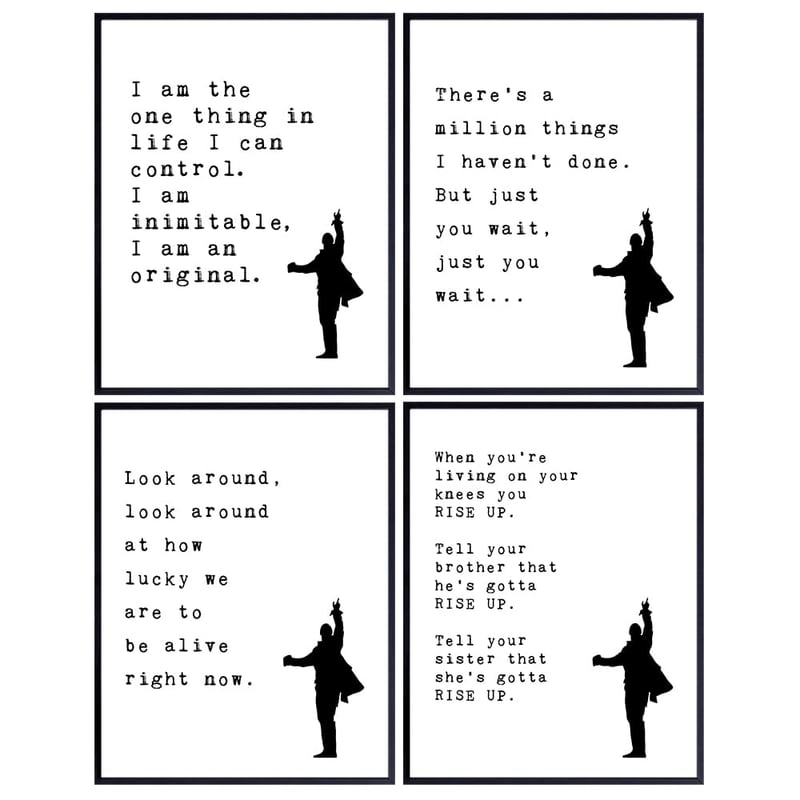 Inspirational Lyrics Wall Art Poster Set - Home Decor for Fans