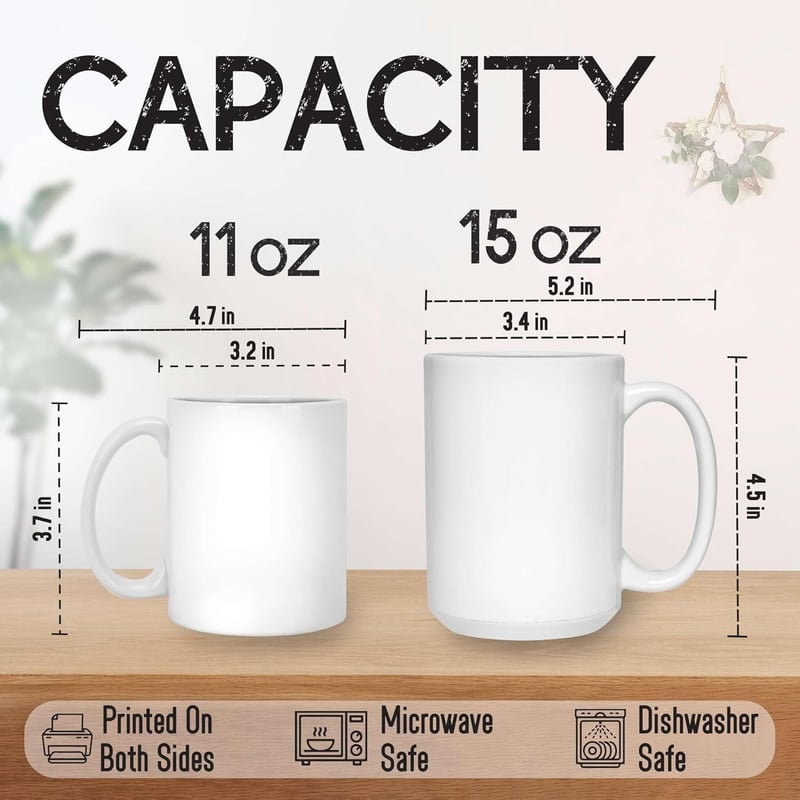 Custom Floral Design Vinyl Record Player Mug - 11oz/15oz