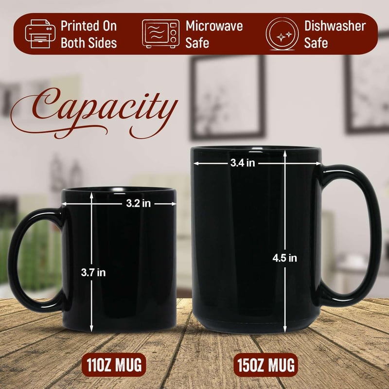 Personalized Music-Themed Ceramic Mug with Vinyl Record Design