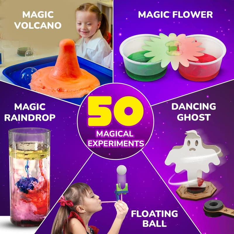 Magic Science Kit for Kids Ages 4-8 | 50+ Experiments & Educational Fun