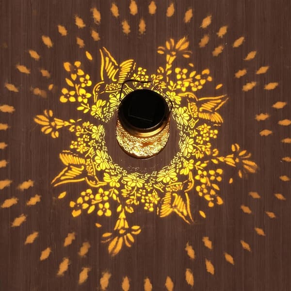 Outdoor Solar Lanterns - Hummingbird Garden Decor for Women