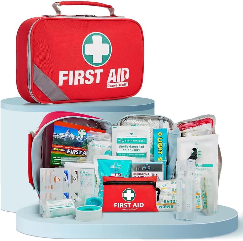 215-Piece 2-in-1 First Aid Kit for Home & Travel