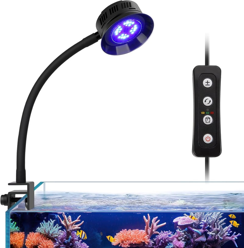 Dimmable 30W LED Reef Light for Saltwater Aquariums