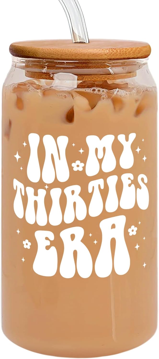 30th Birthday Gift for Women - In My 30s Era Glass Cup - 16 Oz