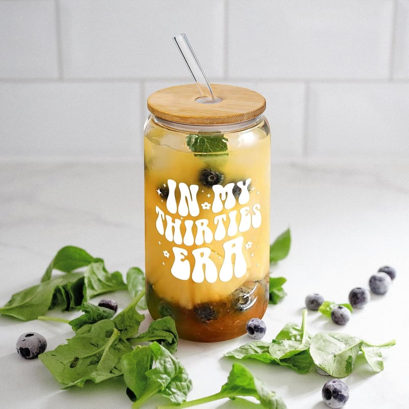 30th Birthday Gift for Women - In My 30s Era Glass Cup - 16 Oz