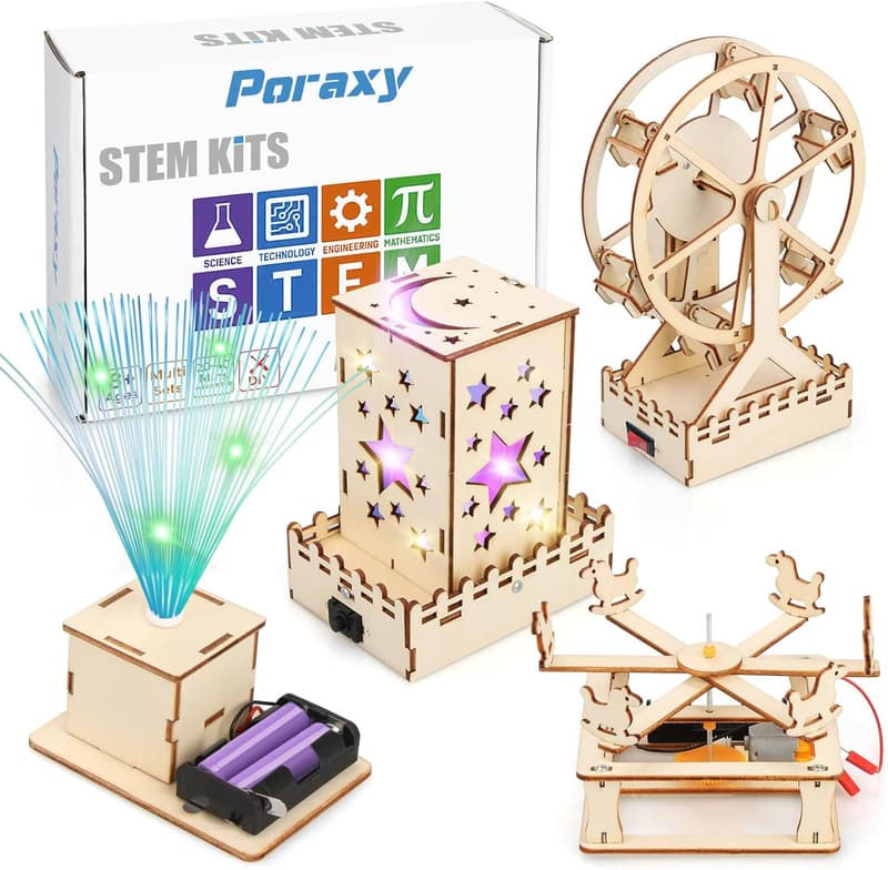 STEM Building Kit for Kids 8-13 - 4-in-1 Educational Toys