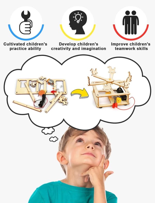 STEM Building Kit for Kids 8-13 - 4-in-1 Educational Toys