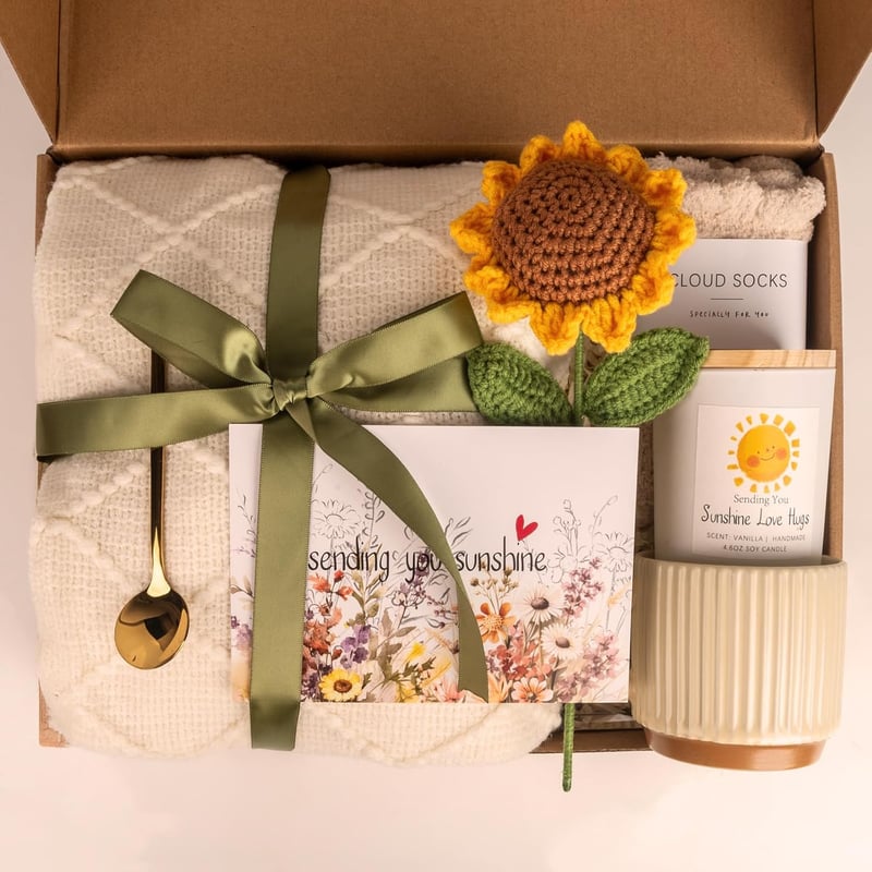Unique Birthday Gift Basket for Women – Sunflower Care Package