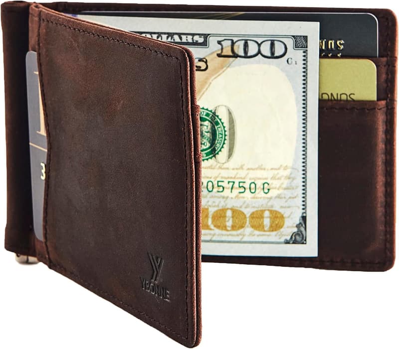 RFID Blocking Slim Bifold Leather Wallet for Men