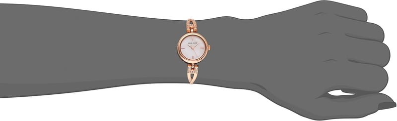 Crystal Accented Silver-Tone Watch & Bracelet Set for Women