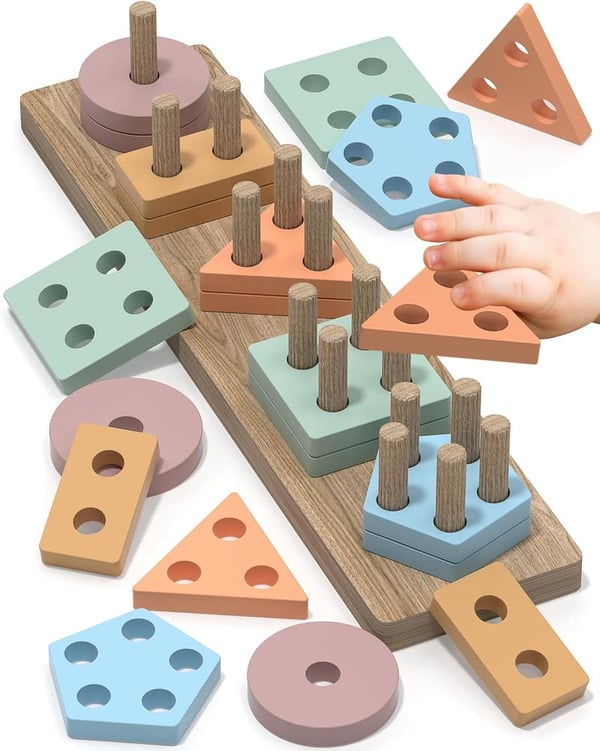 Toddler Educational Stacking Toy Puzzles for Ages 1-3