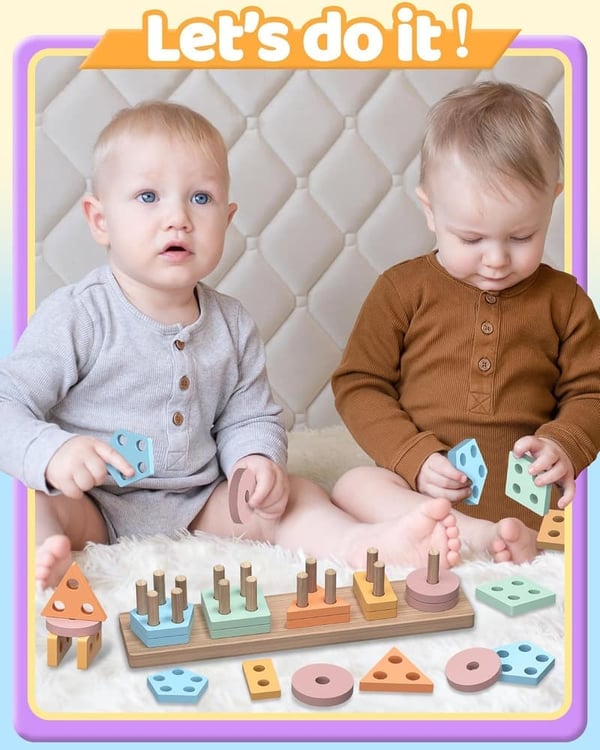 Toddler Educational Stacking Toy Puzzles for Ages 1-3