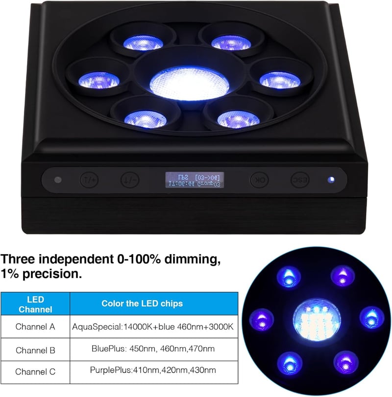 60W Reef Light with Timer for Marine Aquariums