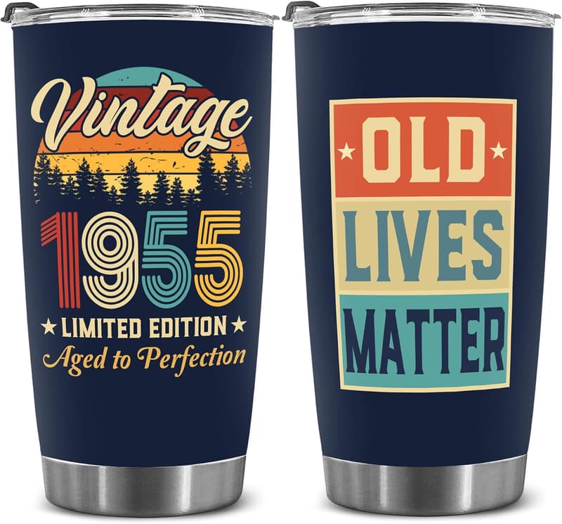 70th Birthday Vintage Tumbler Gift for Men & Women 20OZ