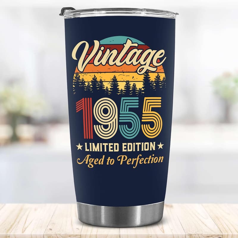 70th Birthday Vintage Tumbler Gift for Men & Women 20OZ
