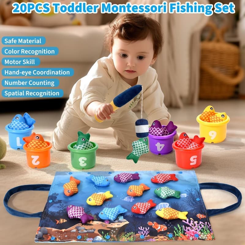Educational Sensory Toy Set for 1-Year-Olds - 20 PCS