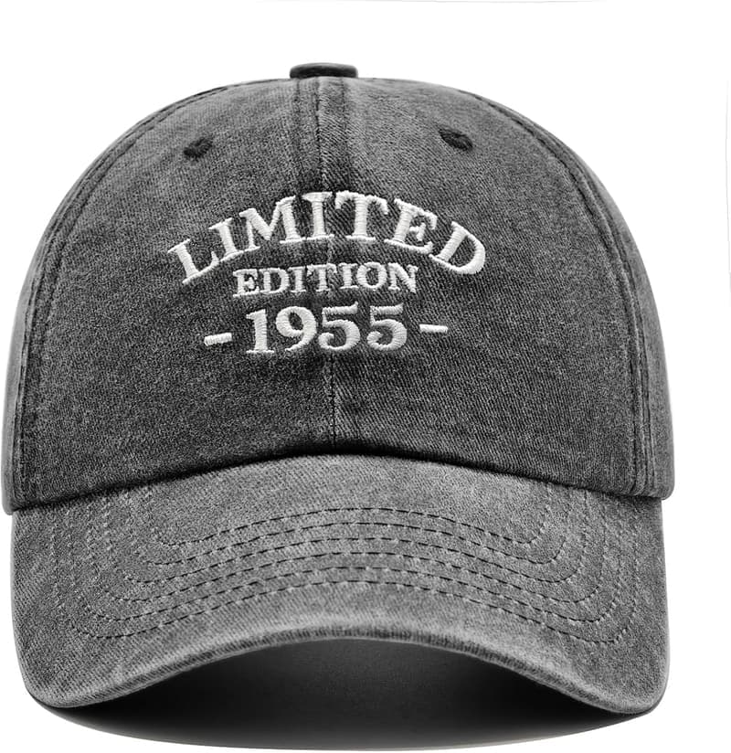 70th Birthday Adjustable Embroidered Baseball Caps