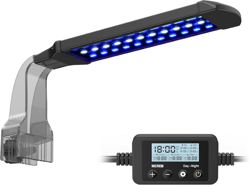 NICREW Aquarium Light for Coral Reef Tanks with Timer & 2 Modes