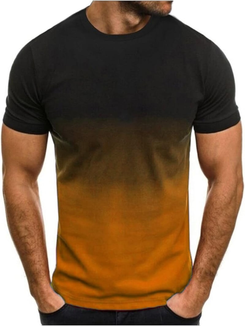 Men's Summer Casual Crew Neck Henley T-Shirts