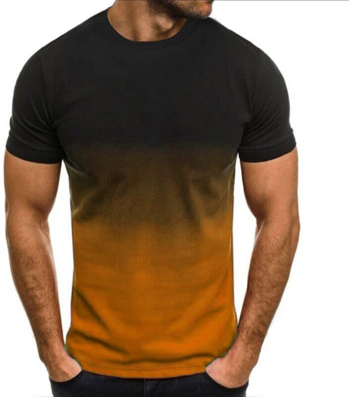 Men's Summer Casual Crew Neck Henley T-Shirts