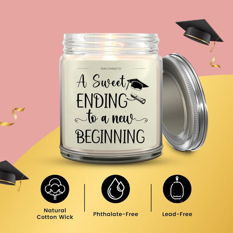 2024 Graduation Vanilla Scented Candle Gift for Her
