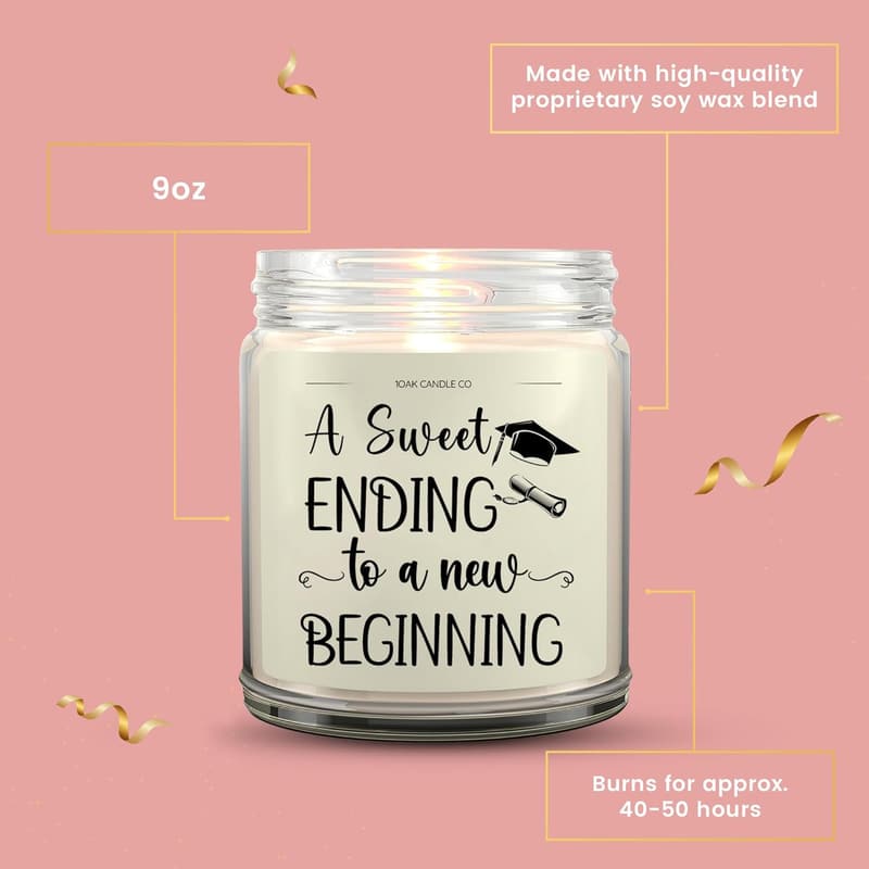 2024 Graduation Vanilla Scented Candle Gift for Her