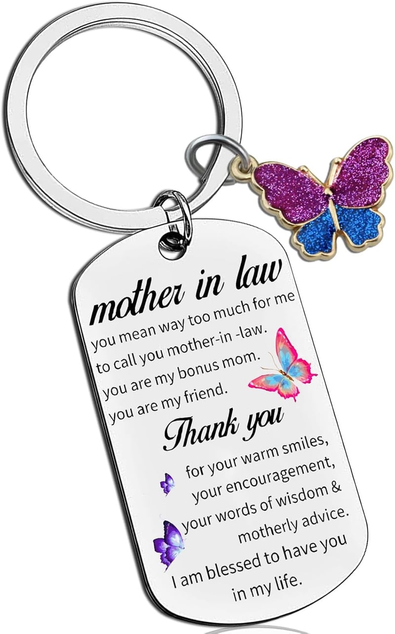 Mother's Day Keychain Gift for Mother-in-Law