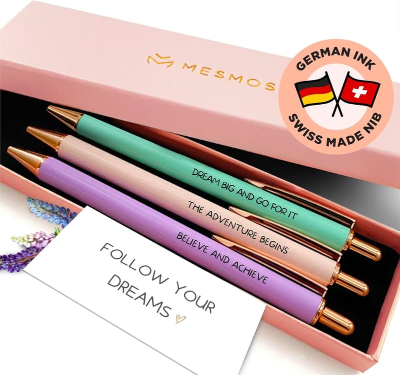 Graduation Gift: 3pk German Ink Metal Ballpoint Pen Set