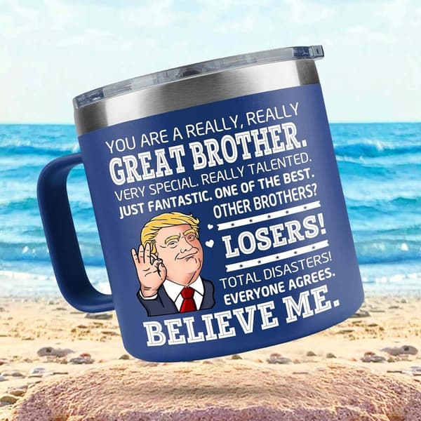 Great Brother Tumbler Mug - 14 oz Gift for Men