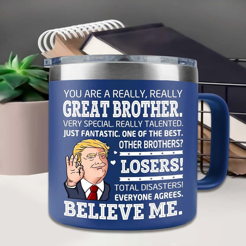 Great Brother Tumbler Mug - 14 oz Gift for Men